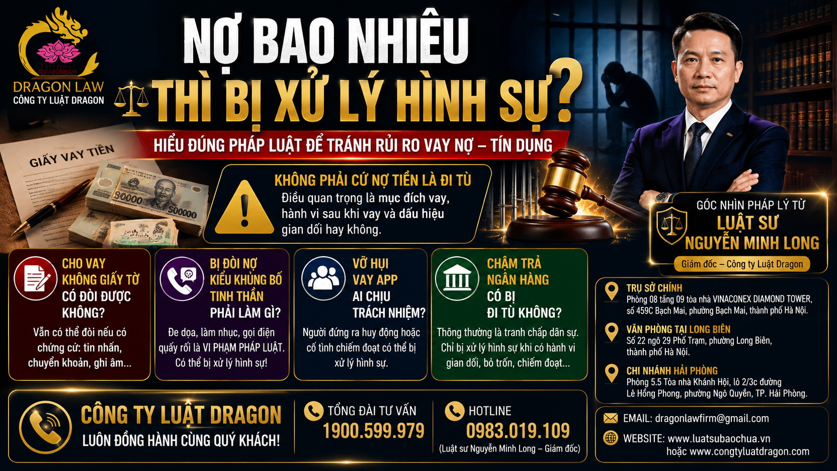 Nợ bao nhiêu thì bị xử lý hình sự?