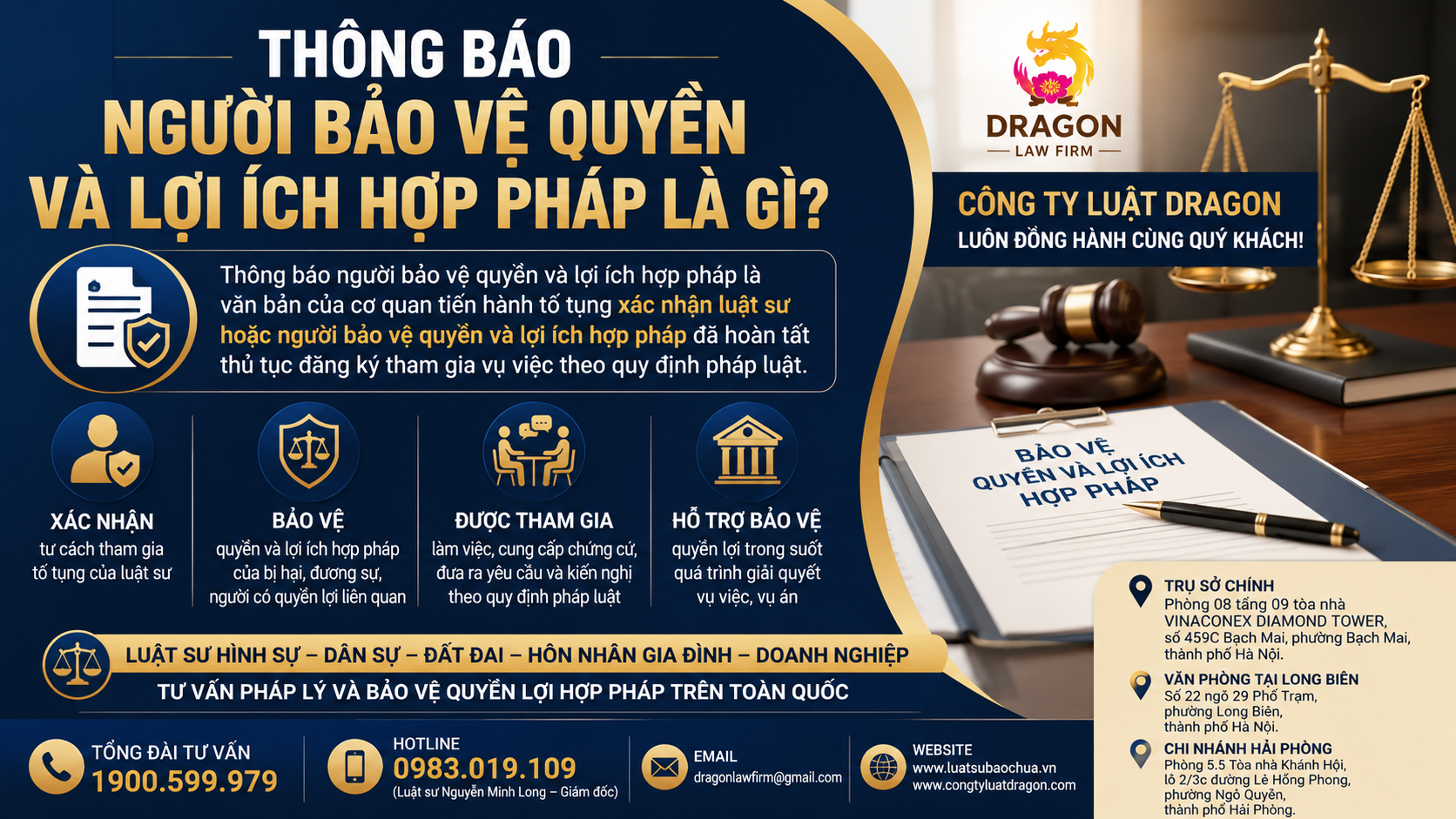 Thông báo người bảo vệ quyền và lợi ích hợp pháp?