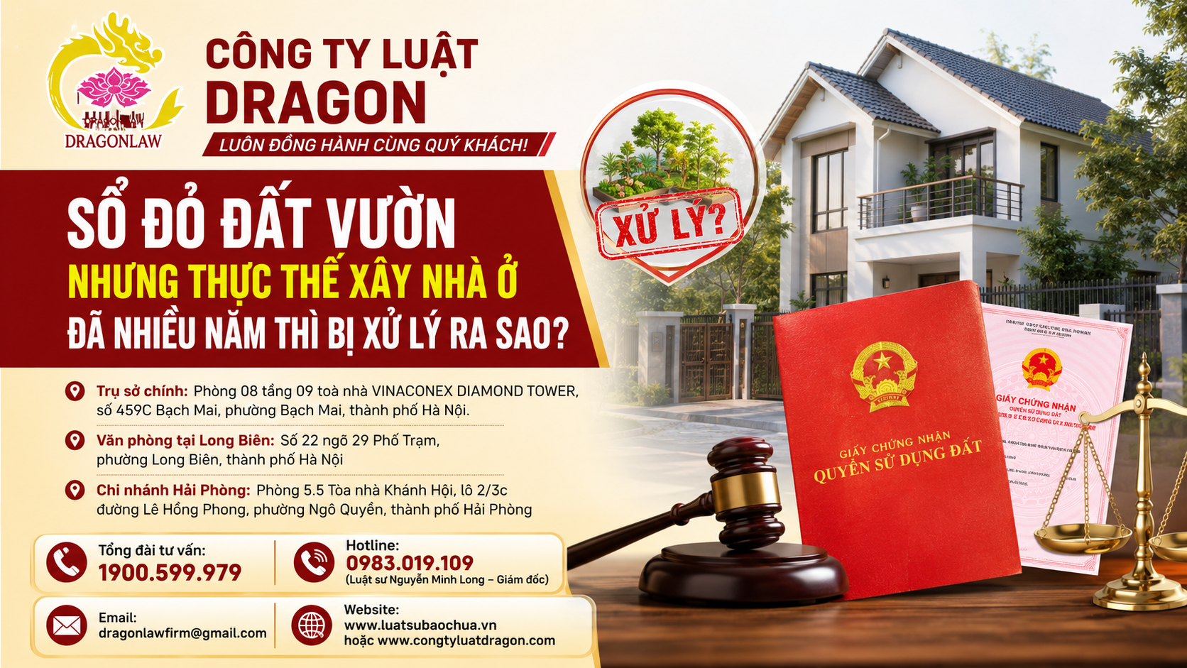 Sổ đỏ ghi đất vườn nhưng thực tế có nhà ở nhiều năm, xử lý thế nào?