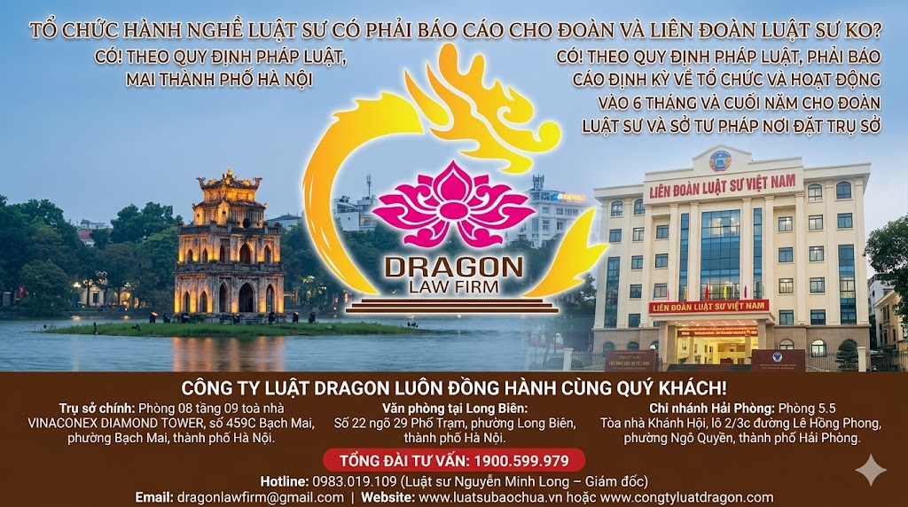 Tổ chức hành nghề luật sư có phải báo cáo cho đoàn và liên đoàn luật sư không?